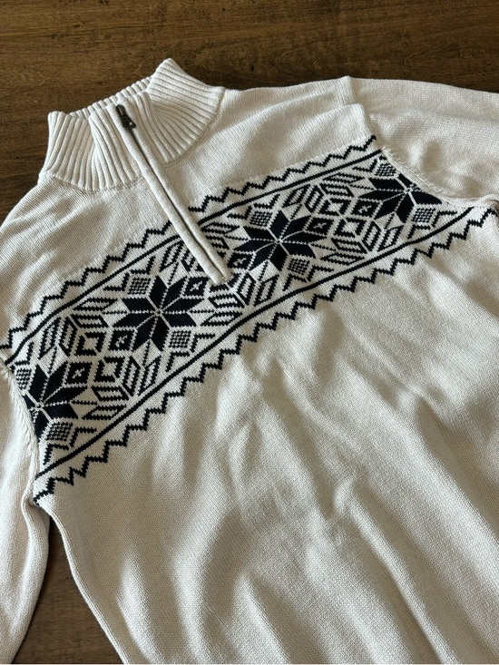 Vintage Weatherproof Nordic Quarter Zip Sweater | Cream | Size M | NWOT - Picture 6 of 12